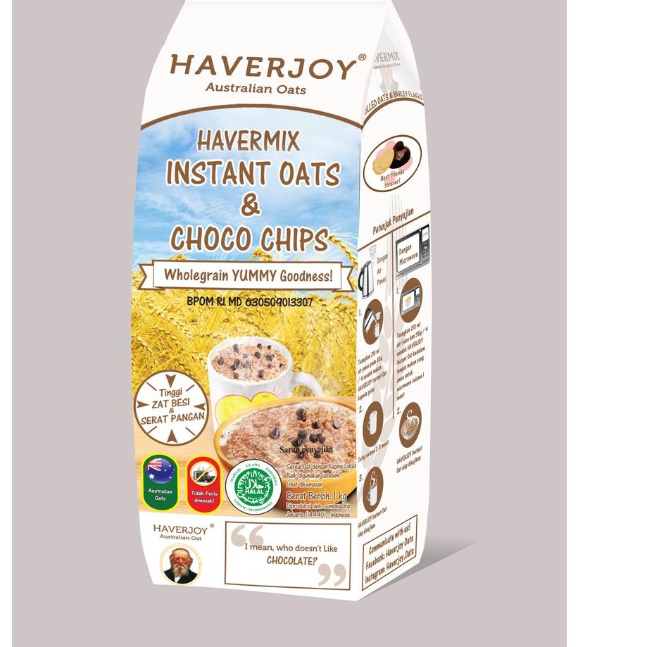 

レ Havermix Instant Oats & Choco Chips 1 kg ゆ