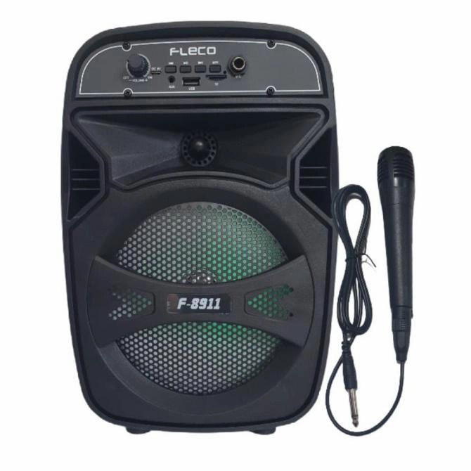 Speaker Bluetooth Karaoke Fleco F 8910/8911 8 Inchi Gratis Microphone
