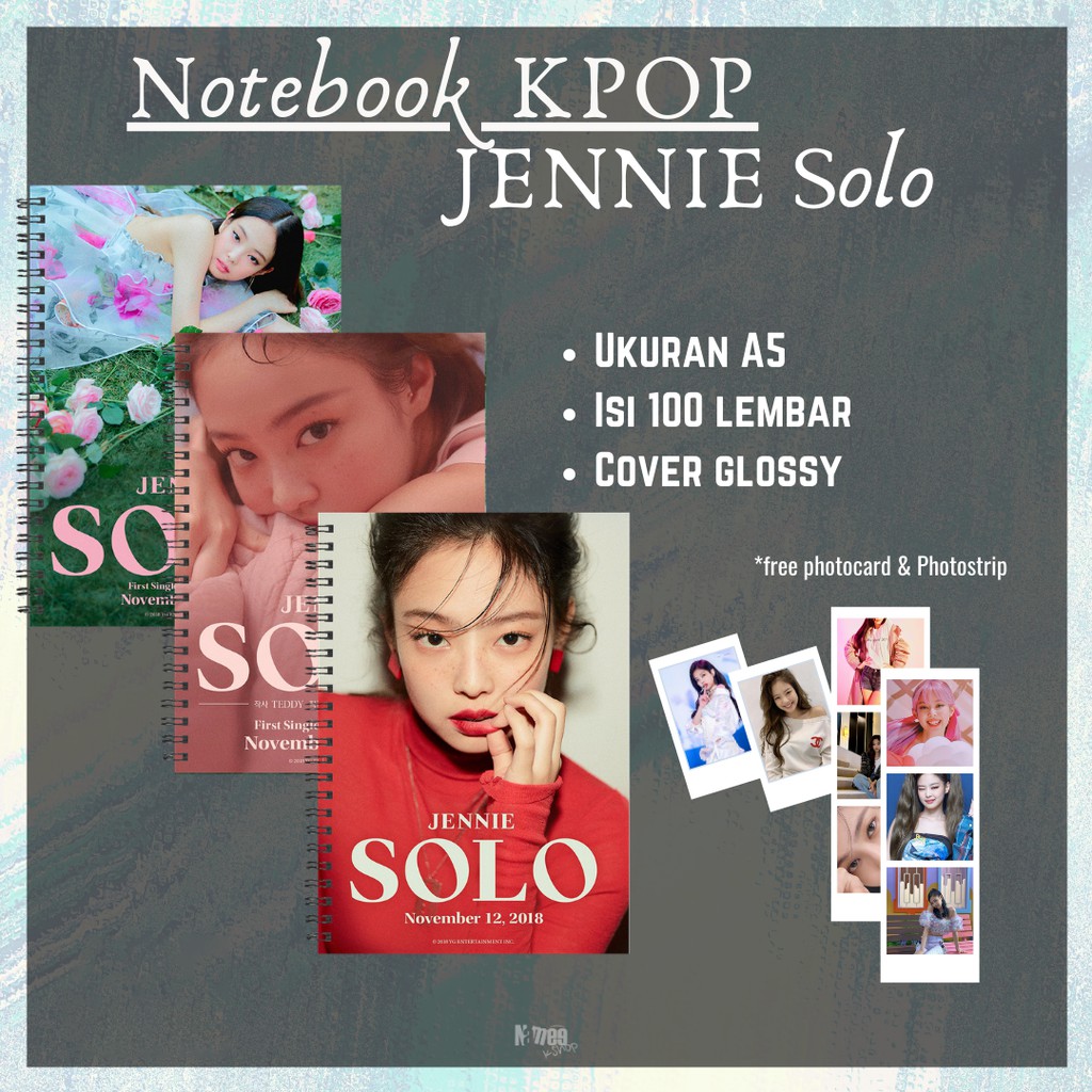

BLACKPINK Jennie Notebook SOLO