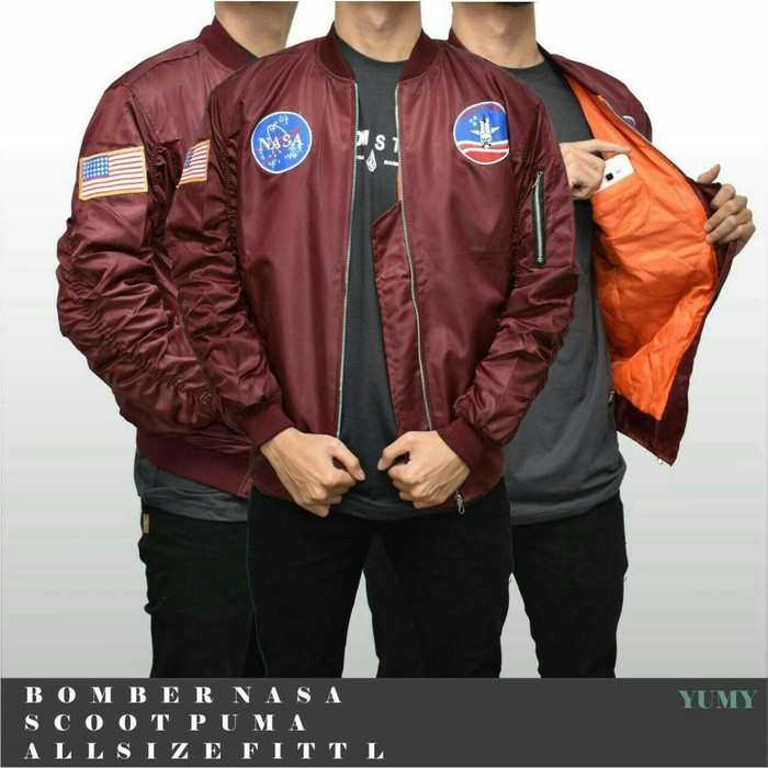 NASA BOMBER MAROON