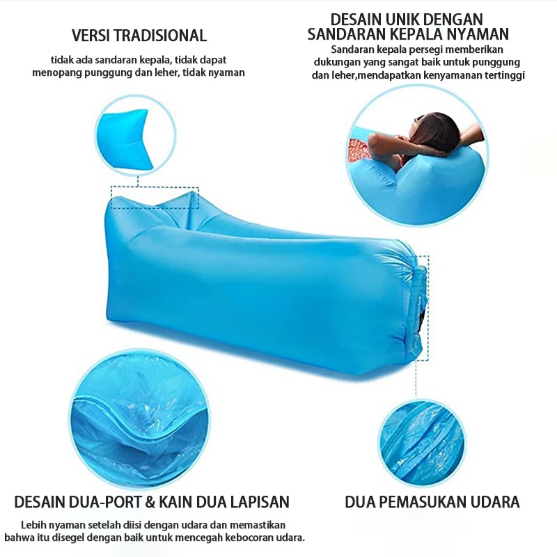 Kursi Angin Malas Kasur Santai Lazy Bag Air Sofa Bed Bean Chair