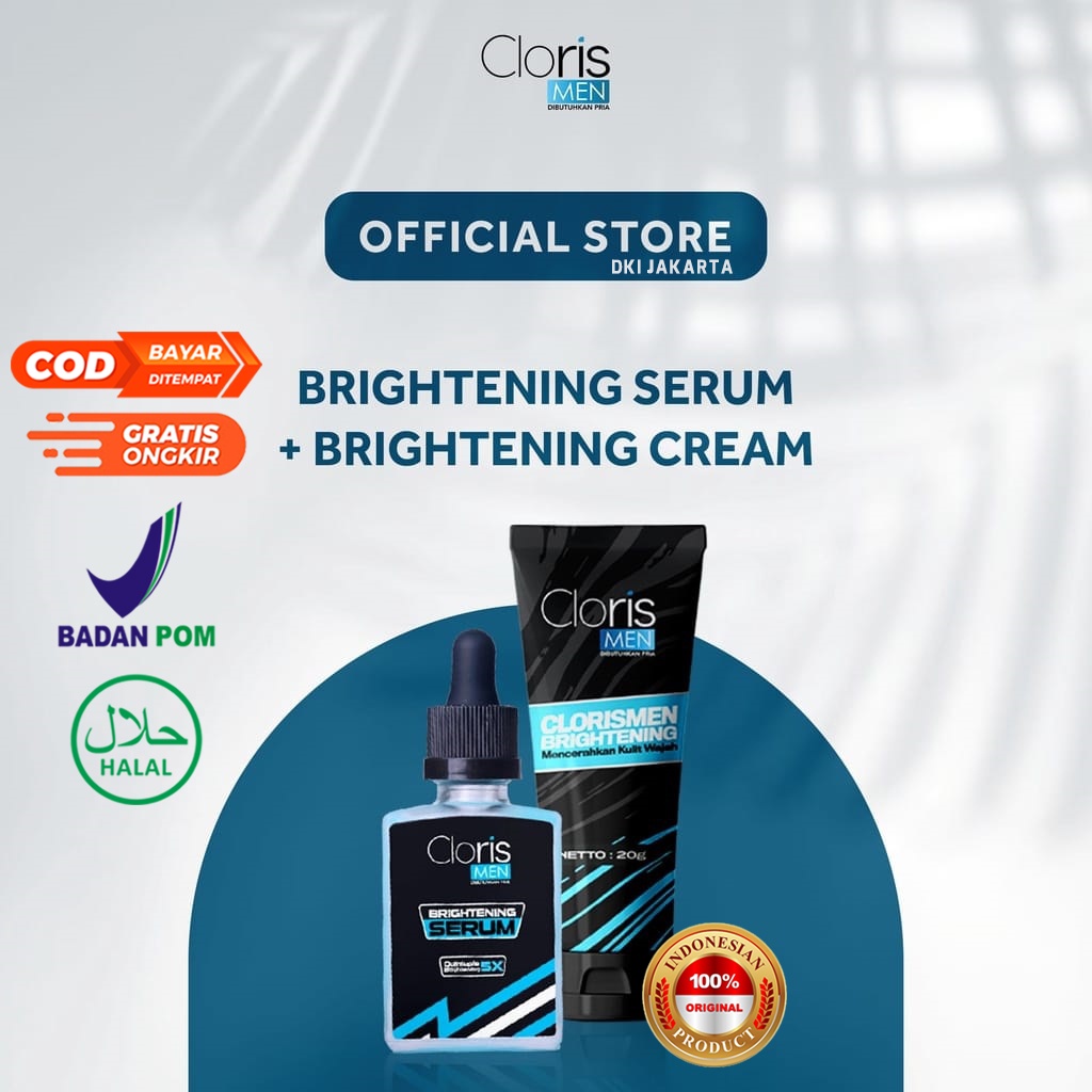 Clorismen Cream & Serum Pria Untuk Mencerahkan Wajah & Memudarkan Bekas Jerawat Yang Menghitam
