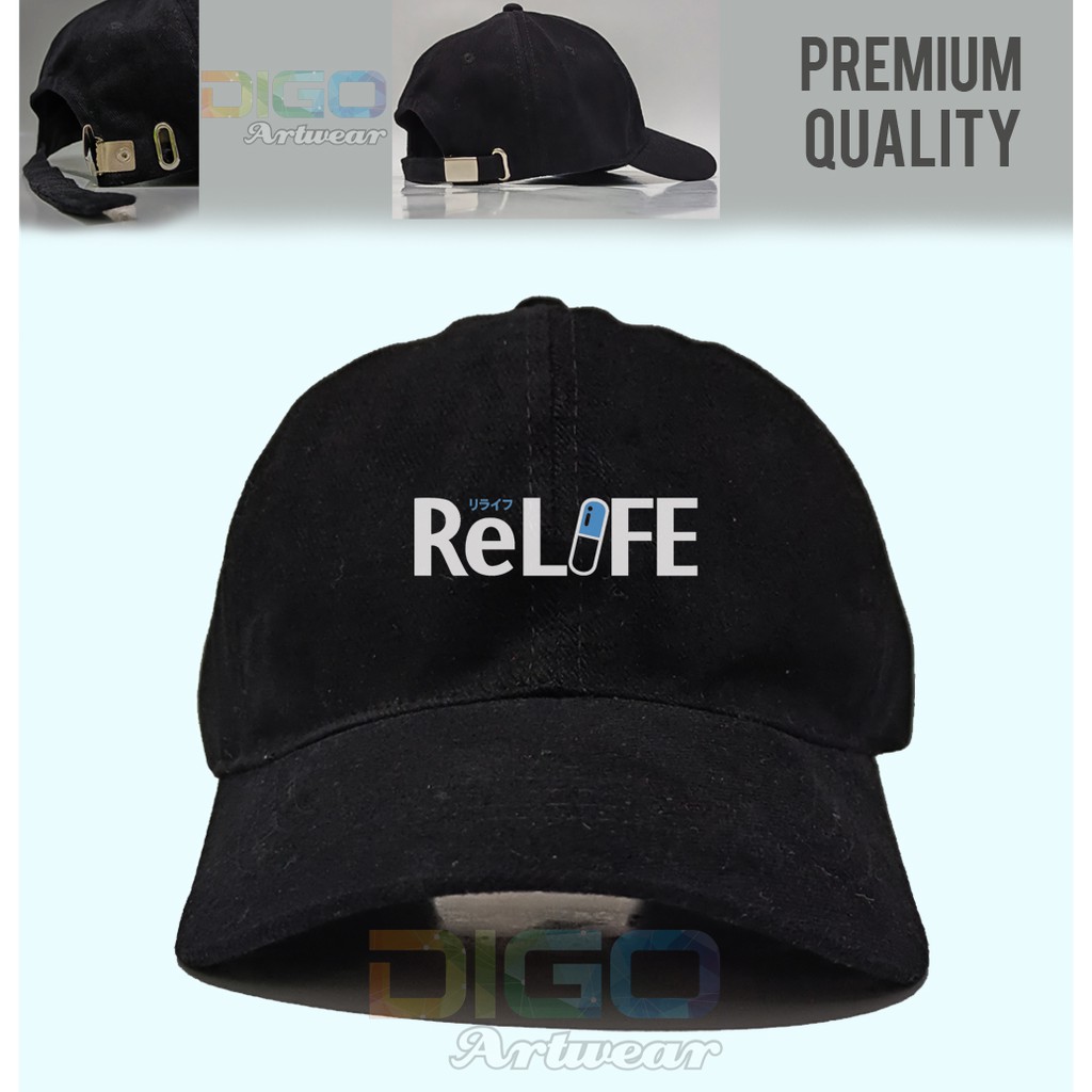 Topi Anime Relife Baseball Premium Raffel Cotton Caps Hat Japanese