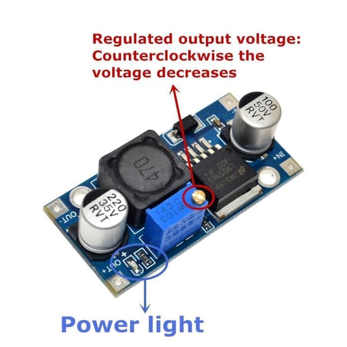 LM2596 adjustable Modul DC-DC step down 3A input 3-40V output1.5-35V