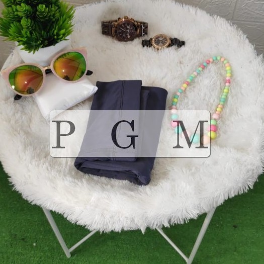 BELLA SQUARE KERUDUNG SEGIEEMPAT Hijab Pollycotton KERUDUNG SEGIEMPAT POLOS BELLA SQUARE BISA COD-ABU TUA