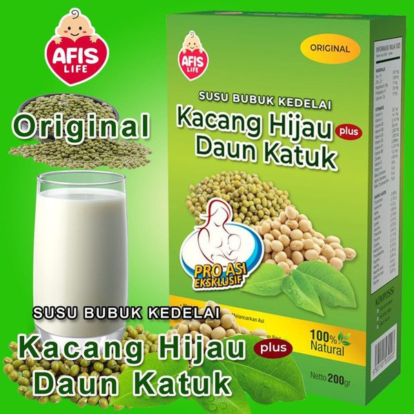 Makassar ! AFIS ASI Booster Susu Kacang Kedelai Daun Katuk 200 GR