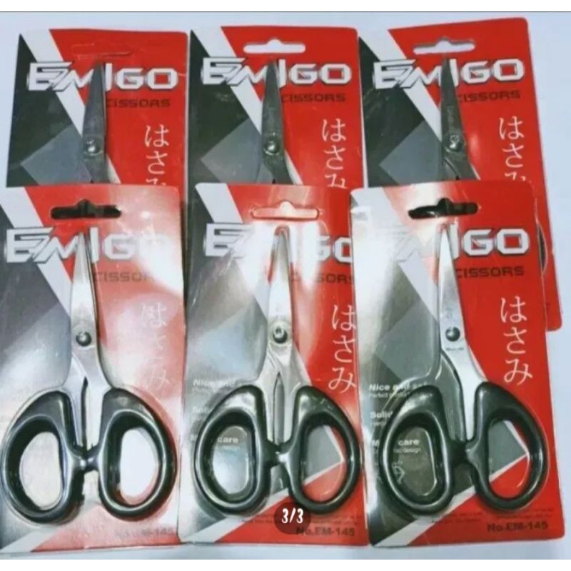 

6 pcs gunting EMIGO ukuran sedang/gunting emigo