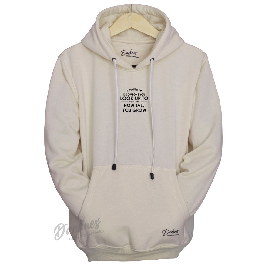 Jaket Hoodie Original Kachios Distro Pria Wanita Aesthetic Warna Cream List LOOK UP TO Original Darkness Brand Oversize M L XL XXL Pria Wanita Jaket