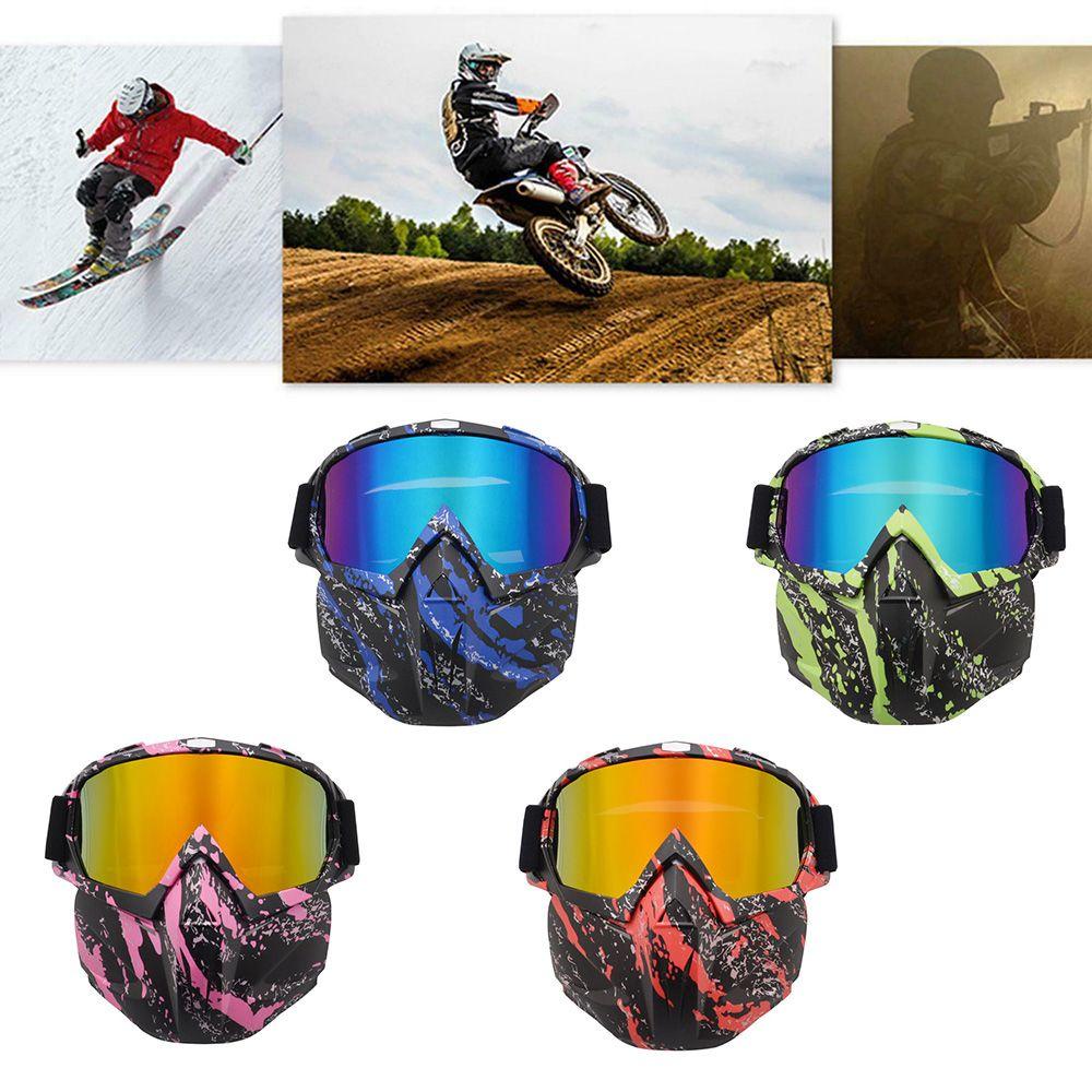 Lily Kacamata Motor Baru Bersepeda Fog Proof Anti UV Pelindung Mata Goggles Motor Riding Protector Face Shield