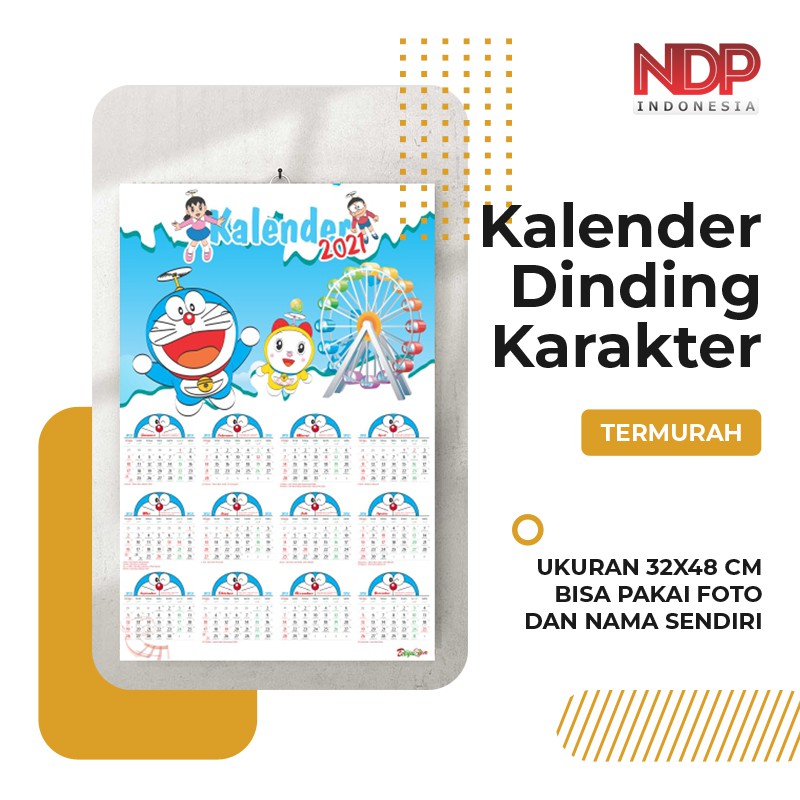 

KALENDER DINDING KARAKTER KARTUN BISA PAKAI FOTO & NAMA SENDIRI