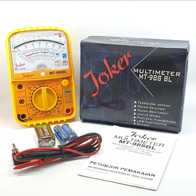 JOKER - Multitester Multimeter Analog MT-988 BL Multi Tester Avometer