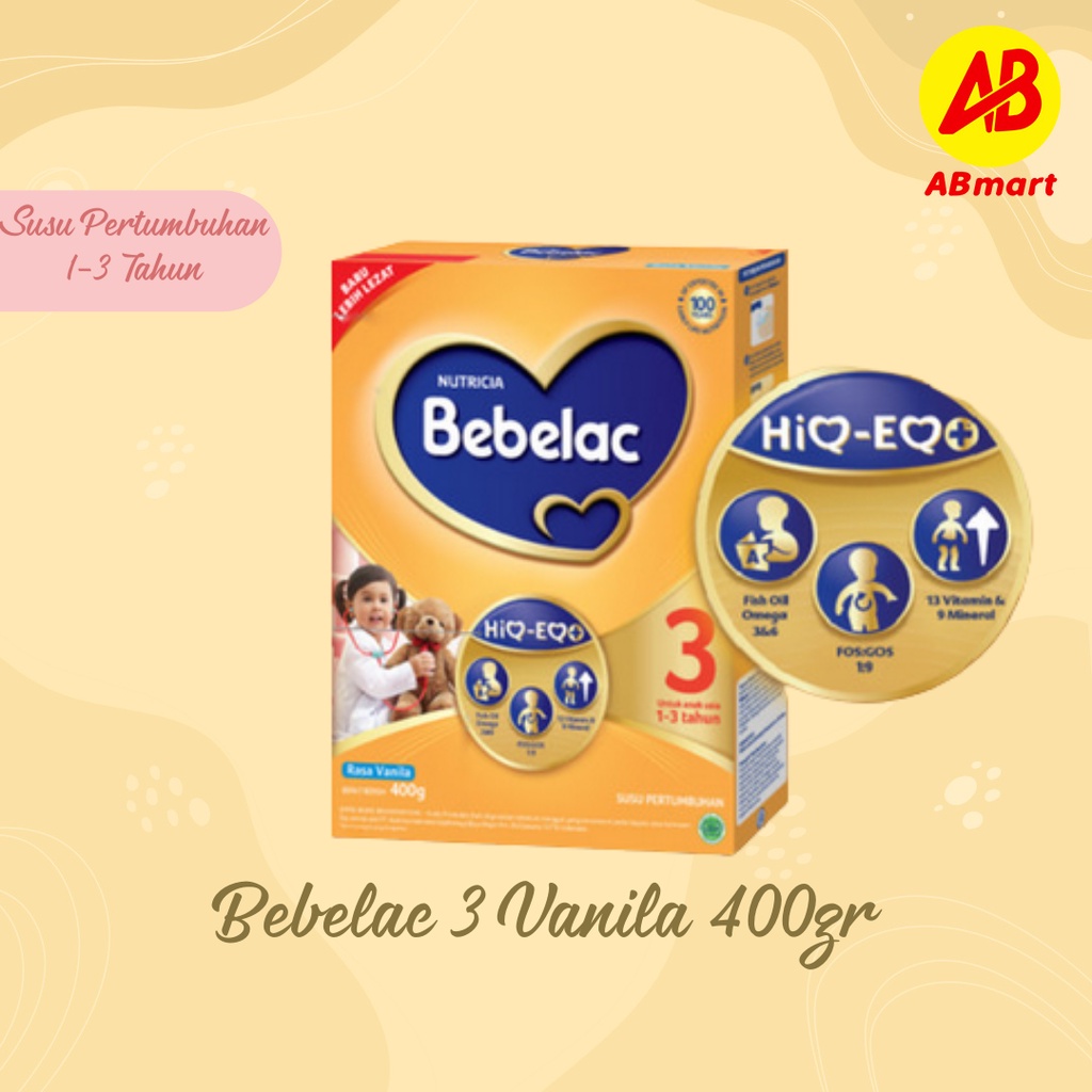 BEBELAC 3 VANILLA 400 GR / Susu Pertumbuhan Anak bubuk