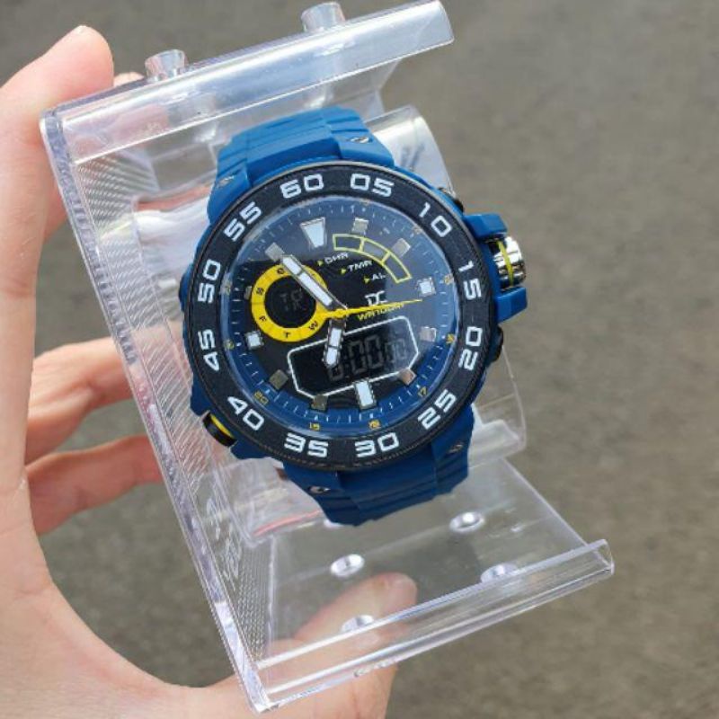 jam tangan pria original water resist bisa dibawa utk berenang hrg terjangkau digital analog digitec