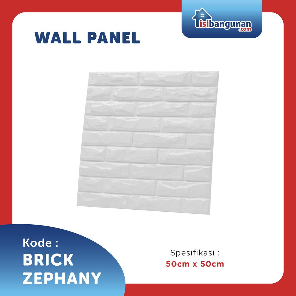 Brick Zephany Wallpaper Timbul (Wall Panel) - JT Panel 3D PVC PerPcs