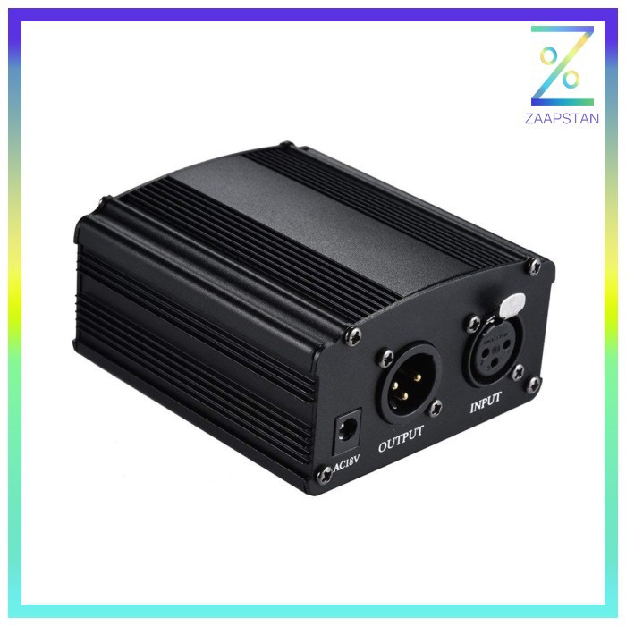 Taffware Phantom Power Microphone 1 Channel 48V Supply for Condenser M
