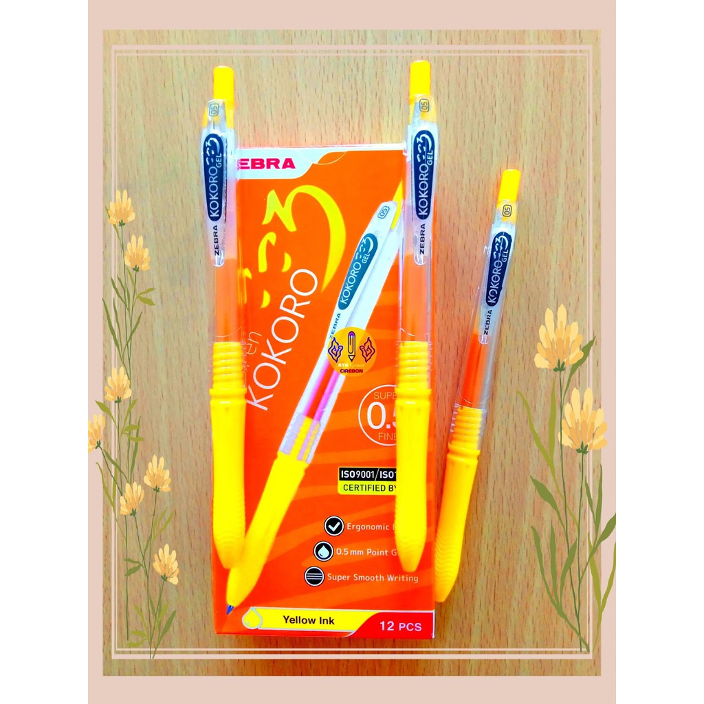 

Pulpen Gel Cetrek Zebra Kokoro Gel Retrack Kuning 0,5 mm