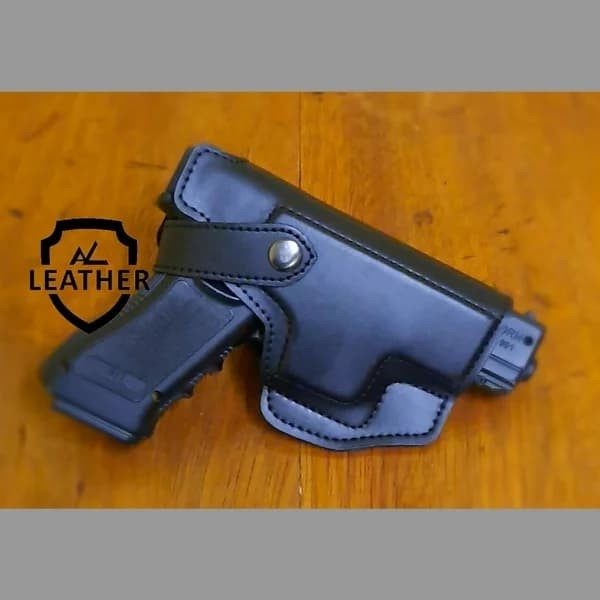 Promo Holster IWB Sarung Pistol Universal Glock Sigsauer Baretta Hs Kulit - Hitam