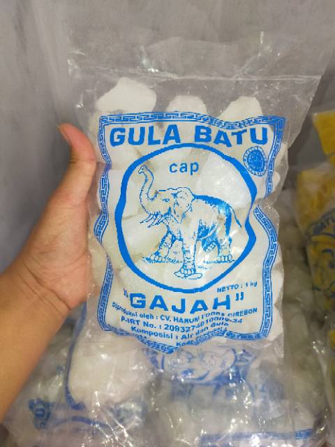 

LAKU Gula Batu Putih CAP GAJAH Khas Cirebon Kemasan 1 Kg