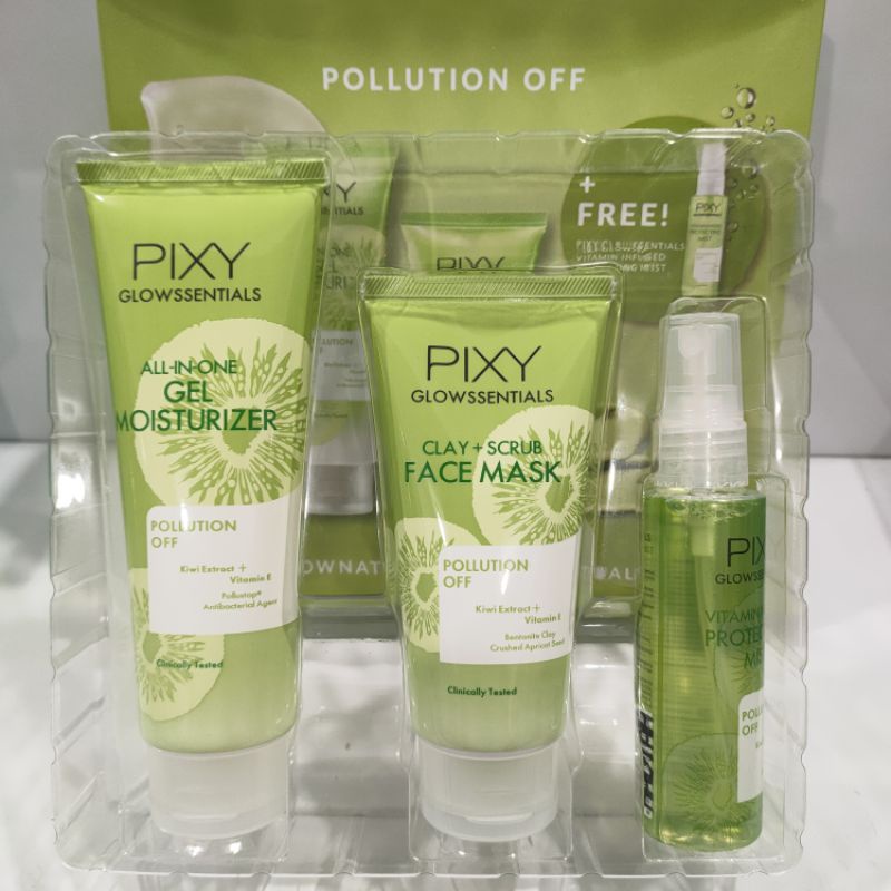 PIXY PAKET GLOWWSENTIALS POLUTION OFF (HIJAU)