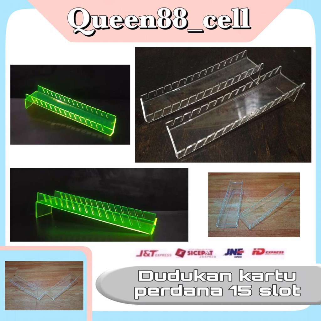 TEMPAT DUDUKAN VOUCHER AKRILIK 15 SLOT