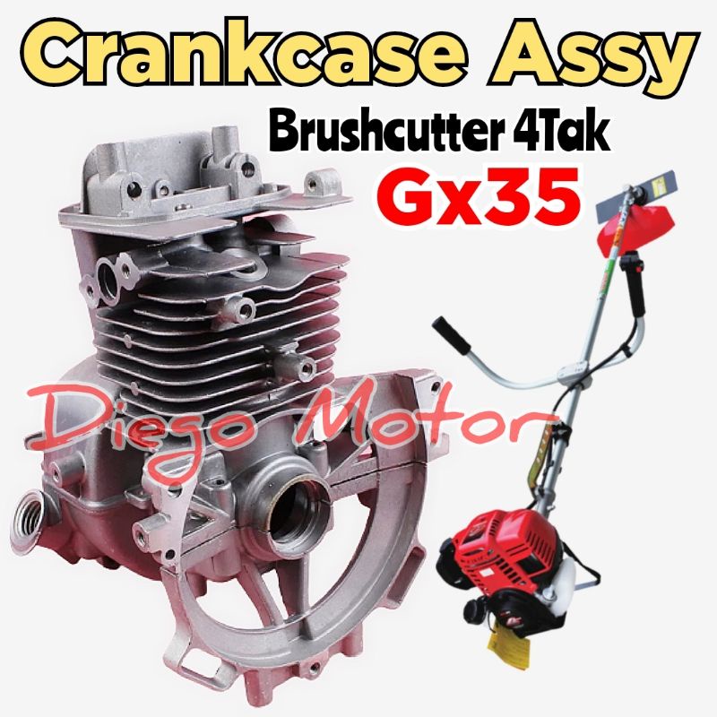 GX35 435 Crankcase Cylinder Blok Silinder Boringan Mesin Potong  Rumput 4Tak Honda