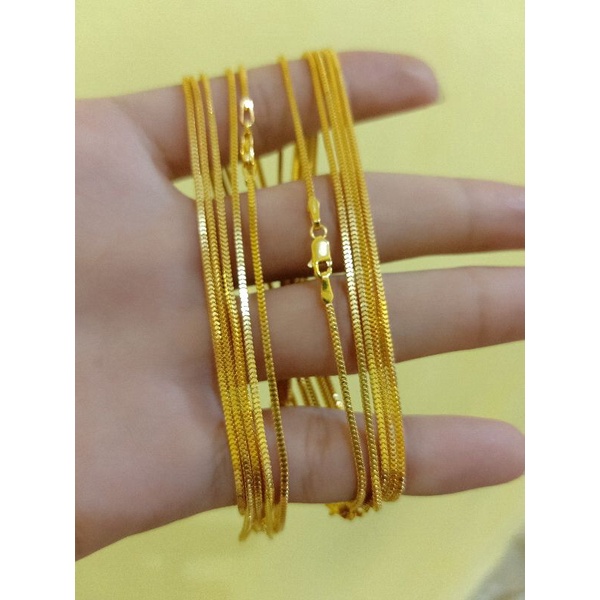 KALUNG MILANO DEWASA IMPORT PERAK 925 LAPIS MAS