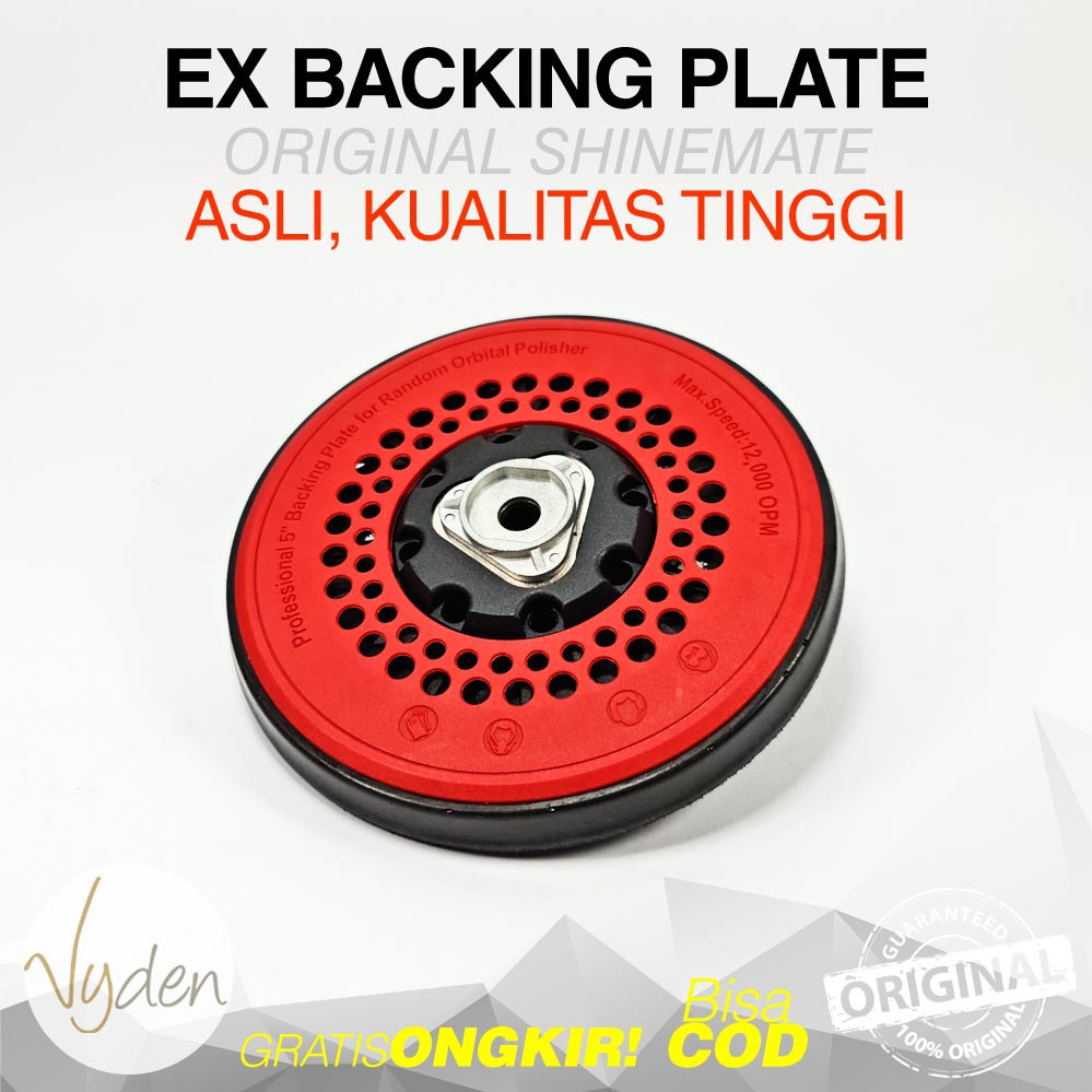 SHINEMATE DUAL ACTION BACKING PLATE EX605 EX610 Back Up Pad Plate Mesin Poles Mobil MURAH