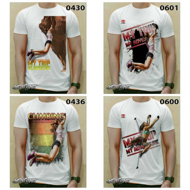 Kaos 3d hiking climbing panjat tebing