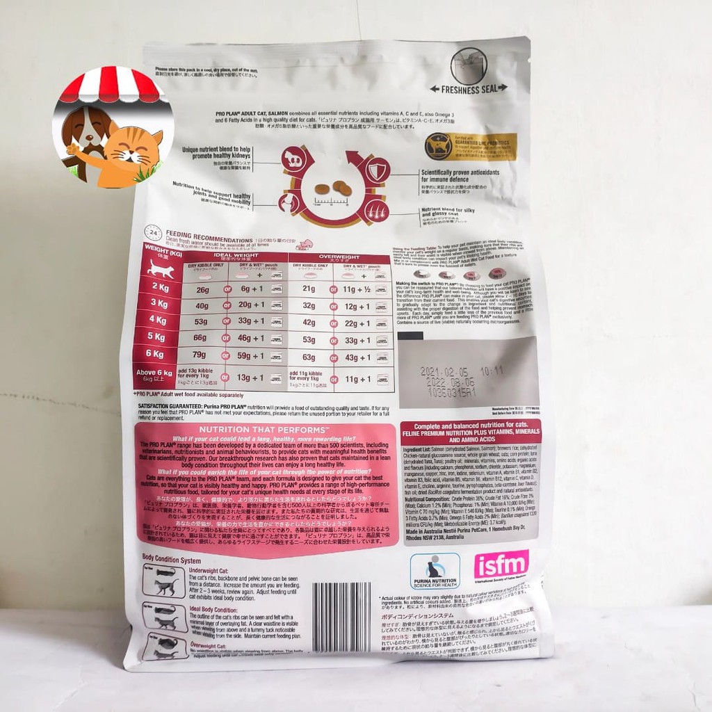 Proplan Adult Salmon 3kg Makanan Kucing Super Premium - Pro Plan