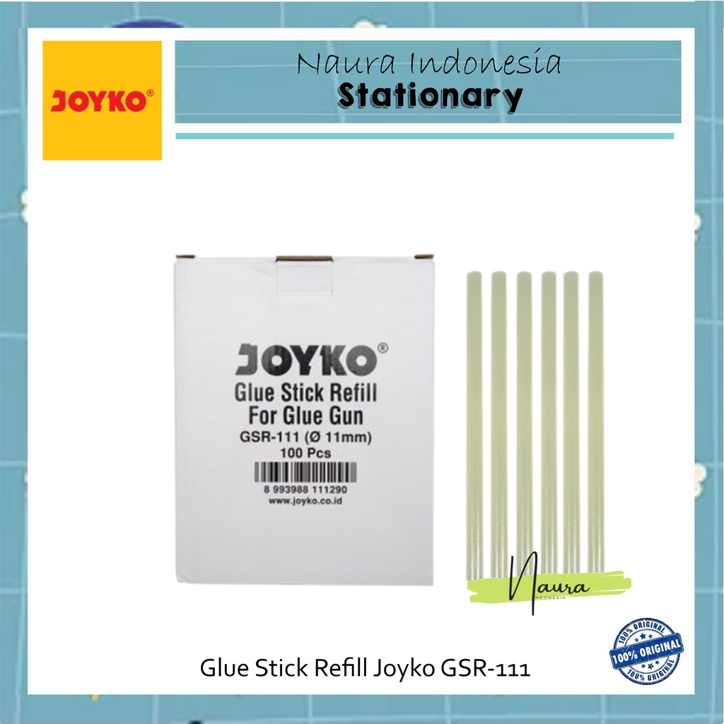 

Lem Lilin Joyko GSR-111 | Glue Stick Refill Joyko GSR-111 | Lem Bakar Isi Lem Tembak Joyko GSR-111