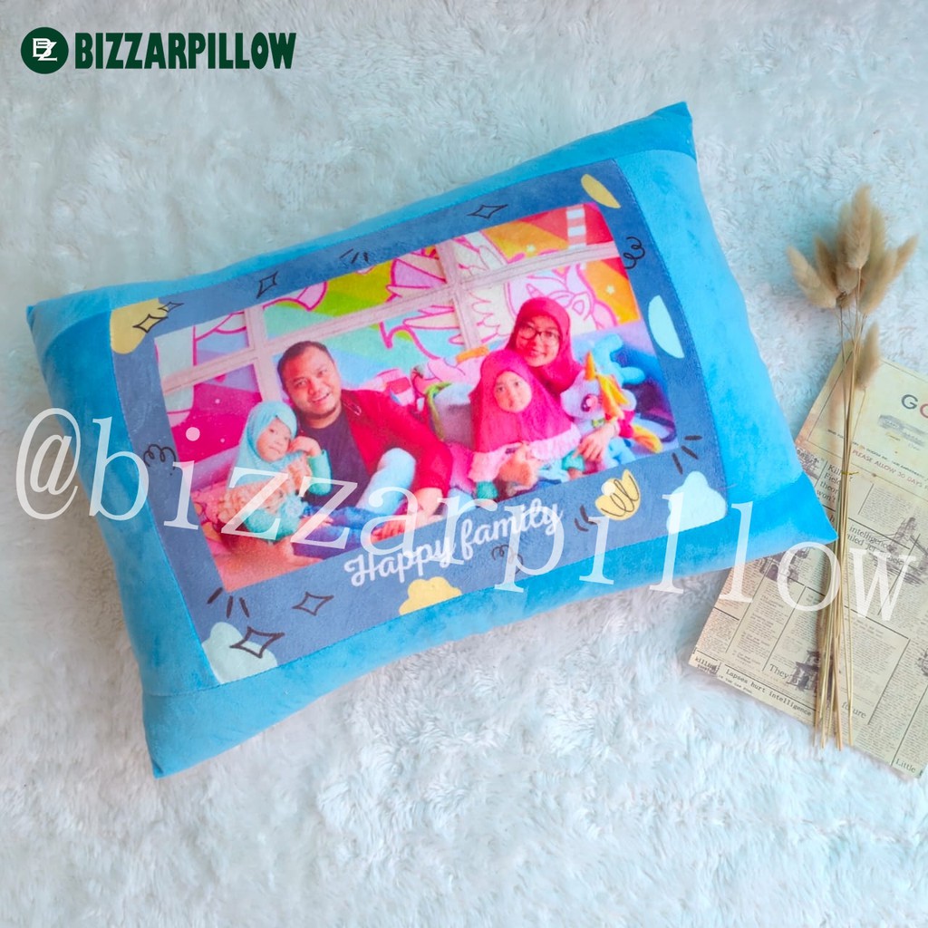 Bizzarpillow Bantal Foto Custom Bahan Kain Yelvo 40 x 60 cm BZ034