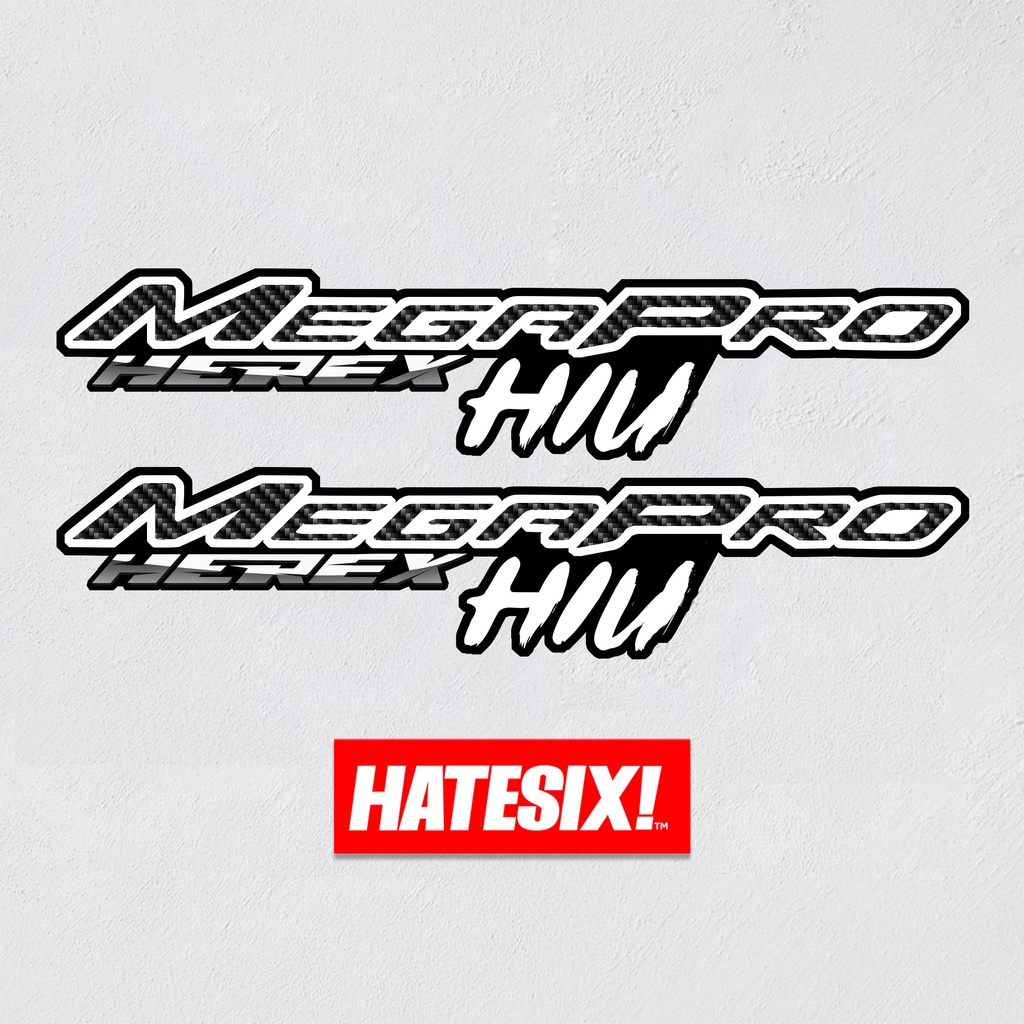 Stiker Sticker Decal Honda Megapro Hiu Mono Primus Herex Hatesix