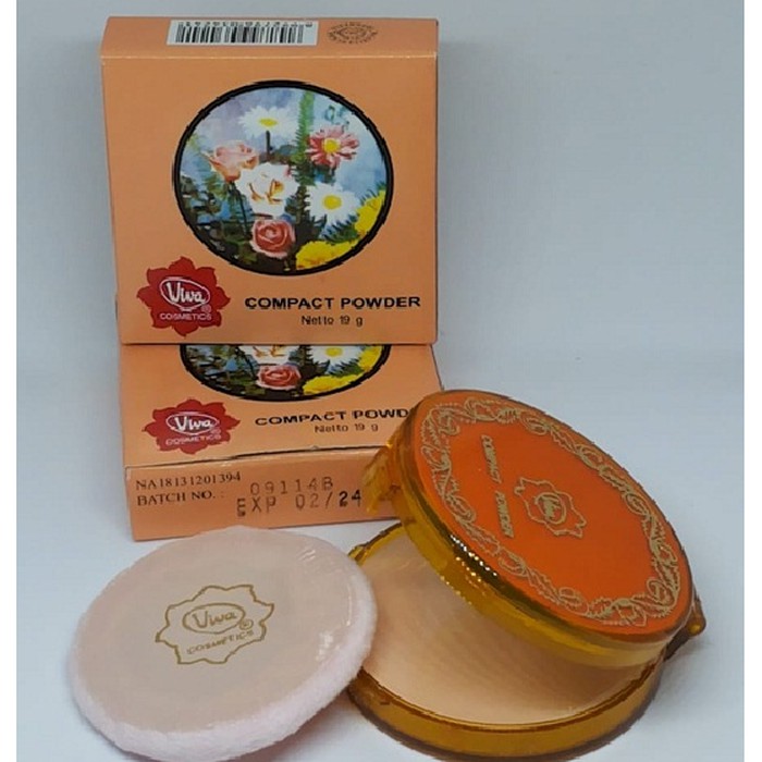 ORIGINAL Viva compact powder orange / Viva Bedak Padat Kemasan Oranye