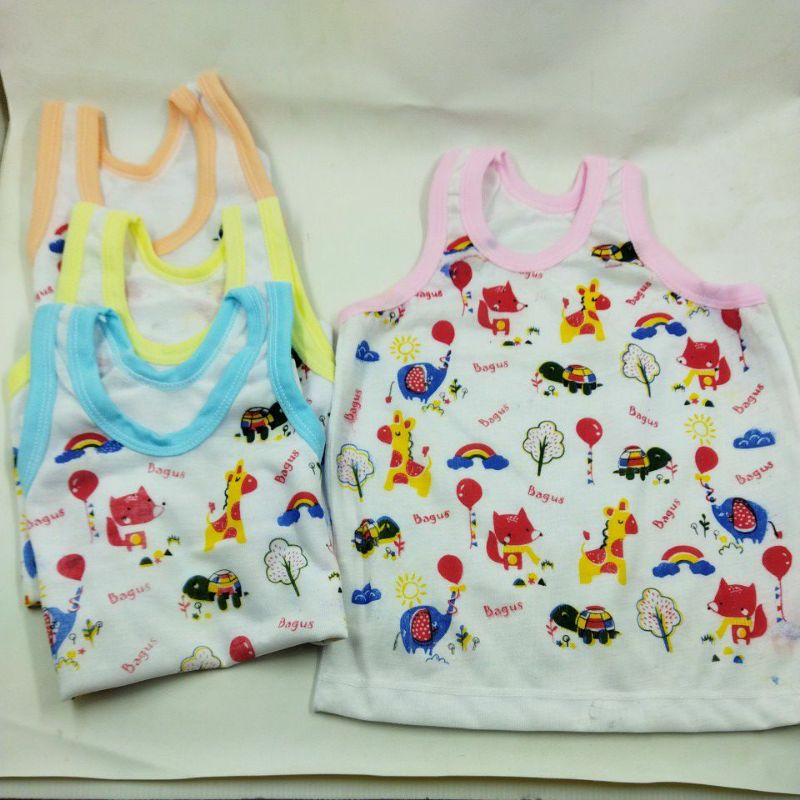 KAOS SINGLET ANAK 1-2 TAHUN COWOK/CEWEK LUCU HARGA MURAH MOTIF KARTUN