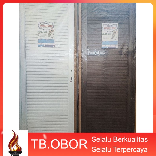 Pintu Kamar Mandi Motif Garis Full Panel Baja Titanium Premium Minimalis Corak Warna Dimensi Type Ne