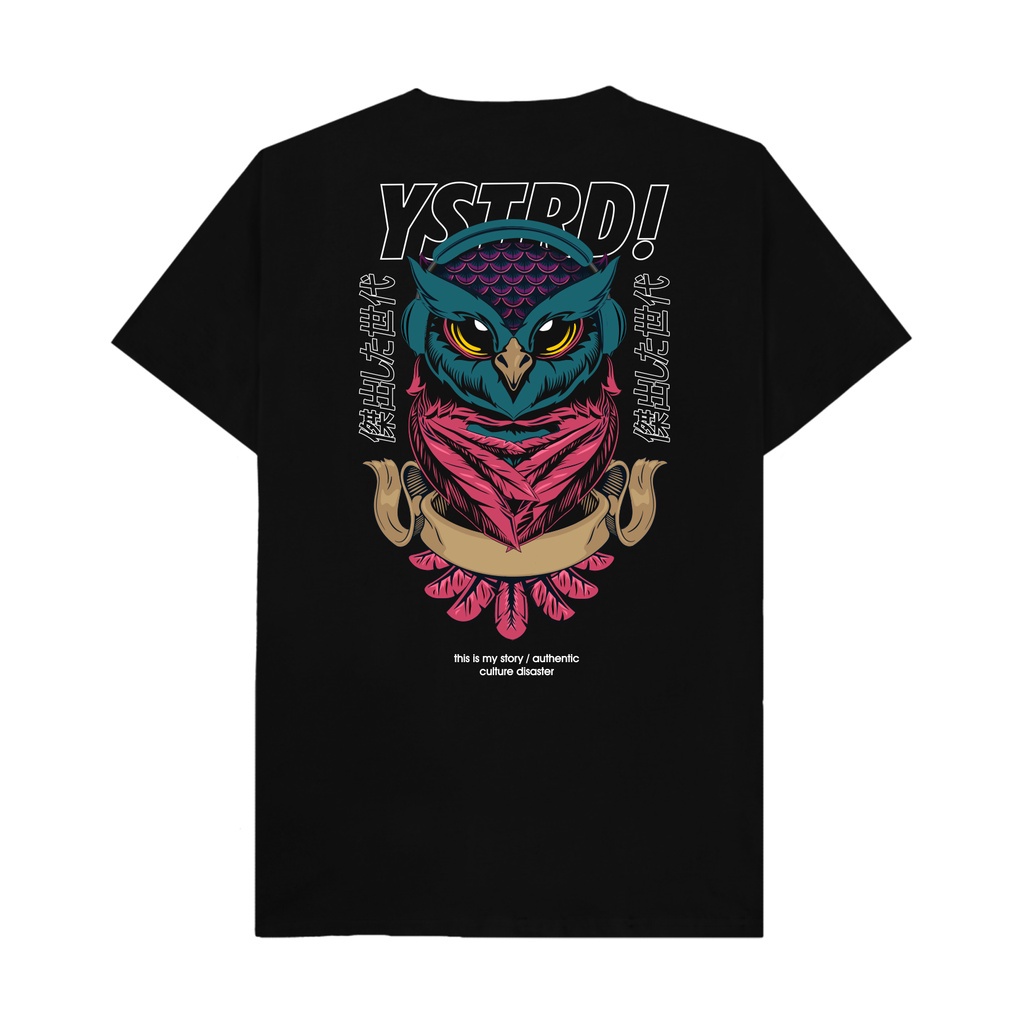 Yesterday T-Shirt Owl Black