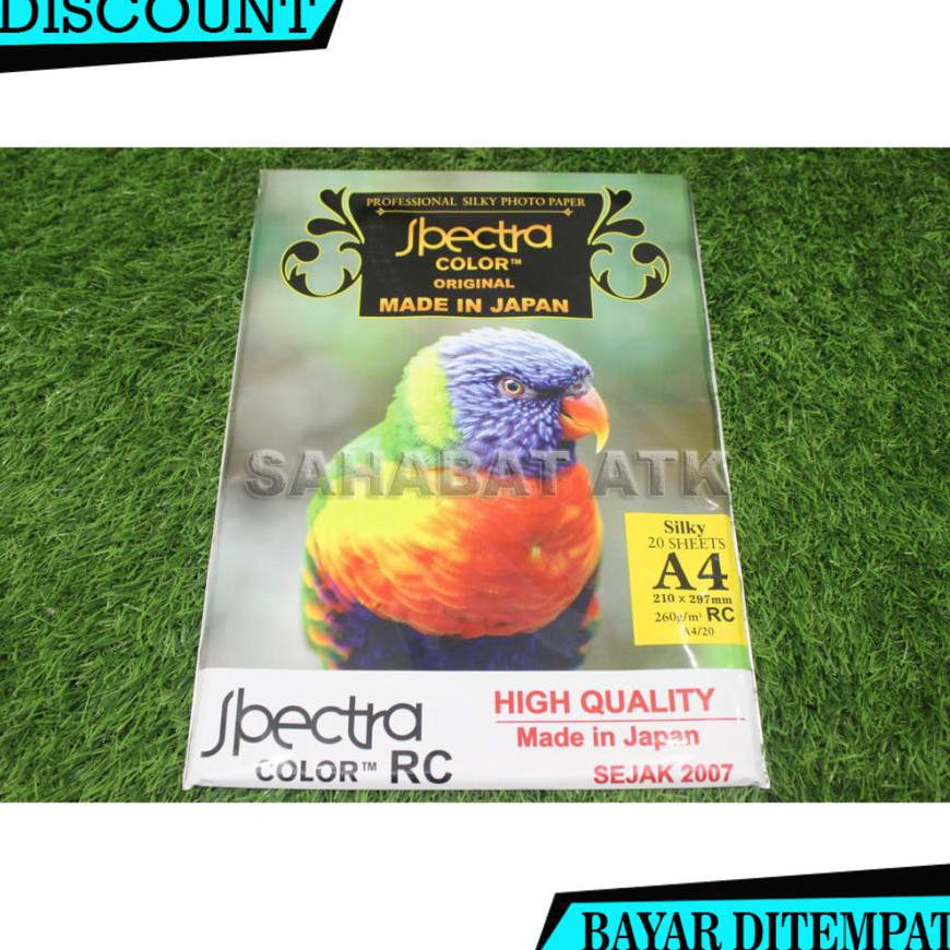 

(BAYAR DITEMPAT) SPECTRA SILKY 260 GRAM A4 / KERTAS PHOTO ISI 20 LEMBAR NA3518