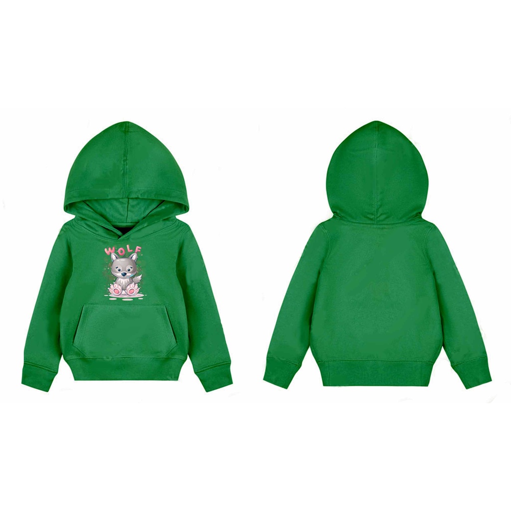 Hoodie Anak Wolf Sweater Pakaian Fleece Anak