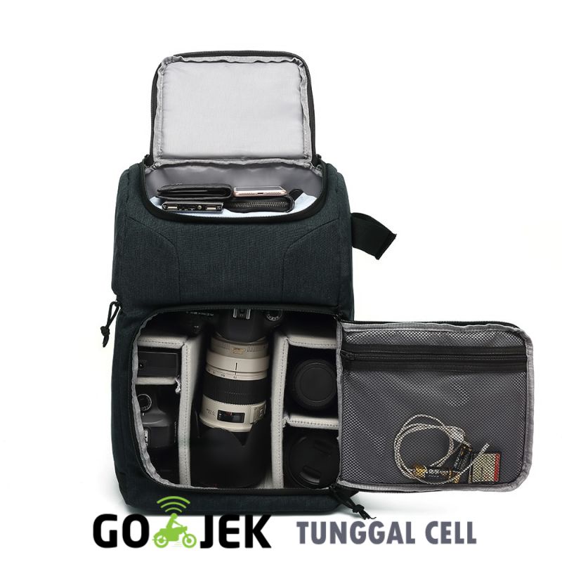 Tas Kamera DSLR Ransel Kamera DSLR Backpack Waterproof NAVY