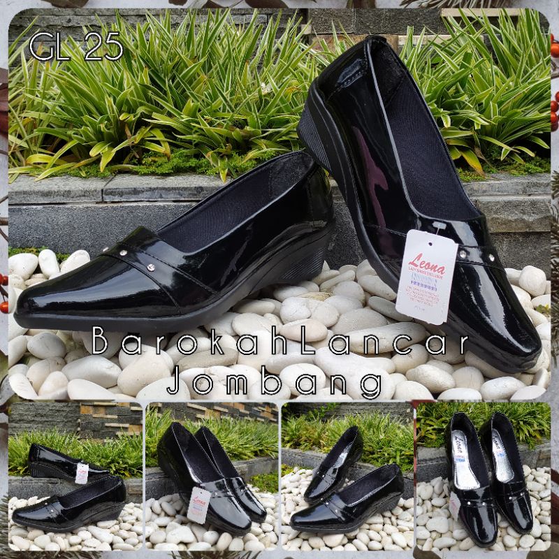 SEPATU PANTOFEL WANITA KERJA HITAM HAK 5CM 100% MURAH BERKWALITAS