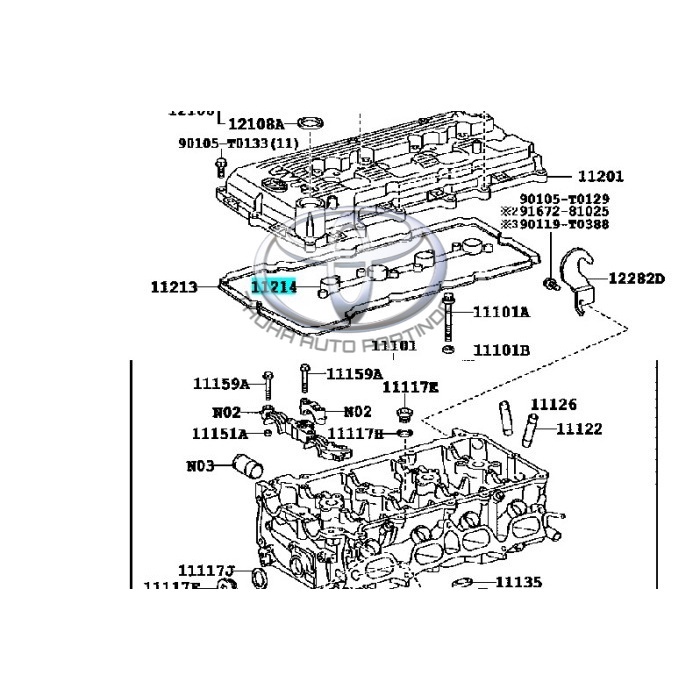 11214-0C010 / 11214-0C011 Paking Busi Innova, Fortuner, Hilux #Toyota