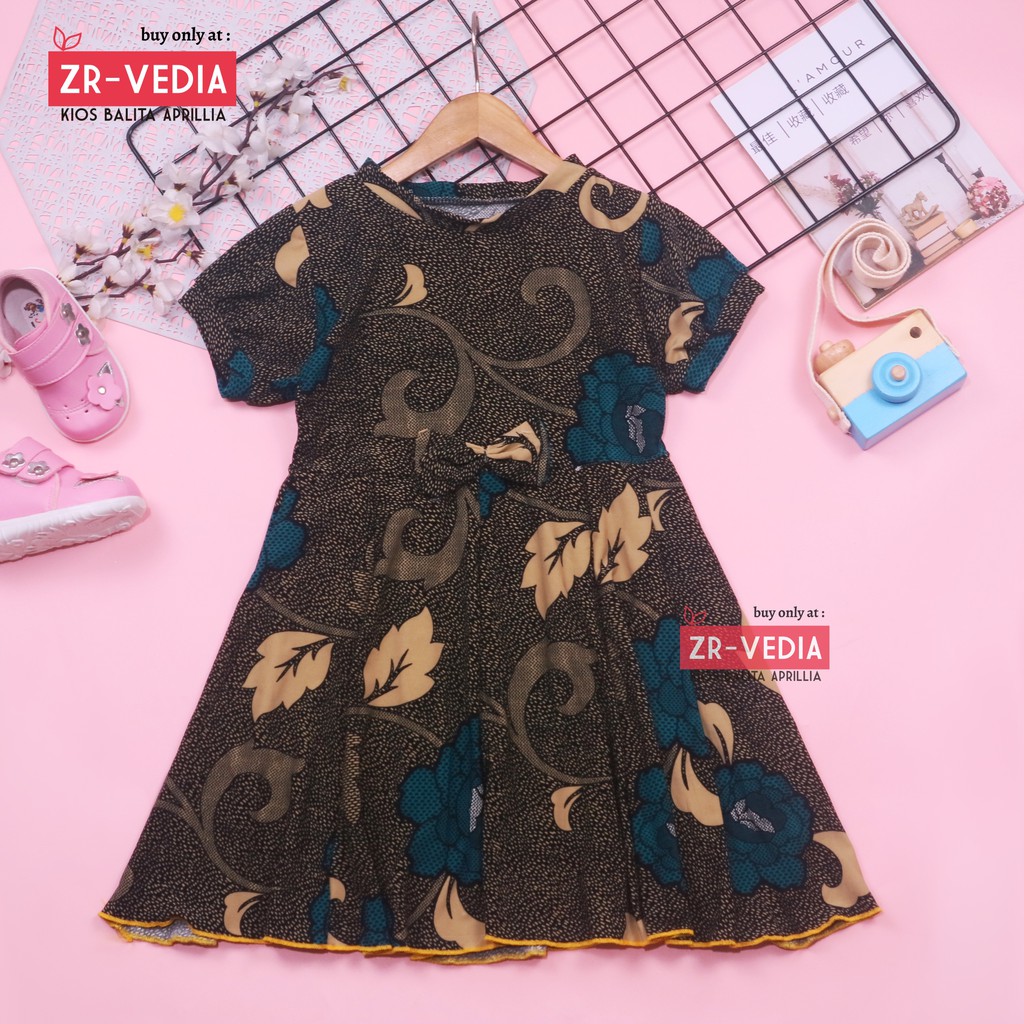 Dress Pita uk 4-5 Tahun // Dress Lengan Anak Cewek Murah Grosir Dress  Motif Batik Harian Adem