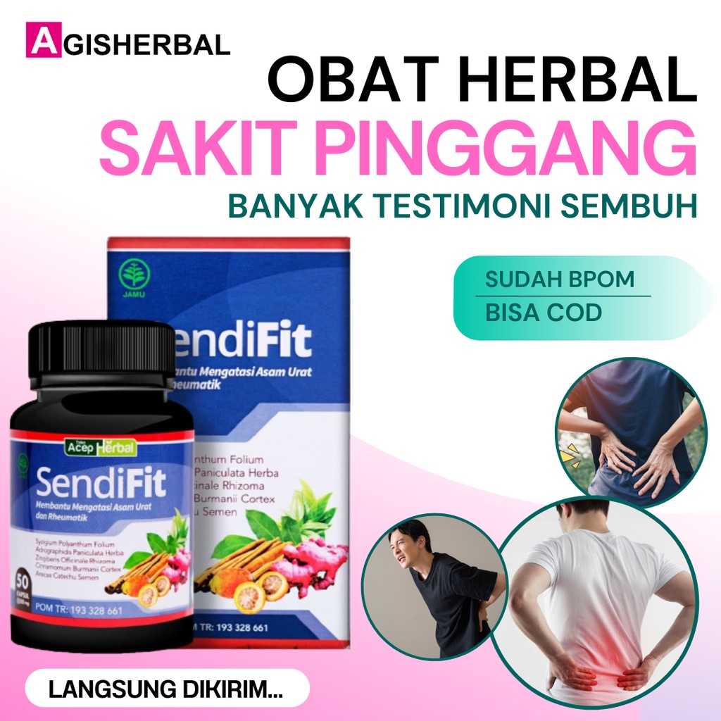 Obat Sakit Pinggang Herbal - Sakit Pinggang Belakang, Kanan , Kiri Sendifit Original 100% Asli