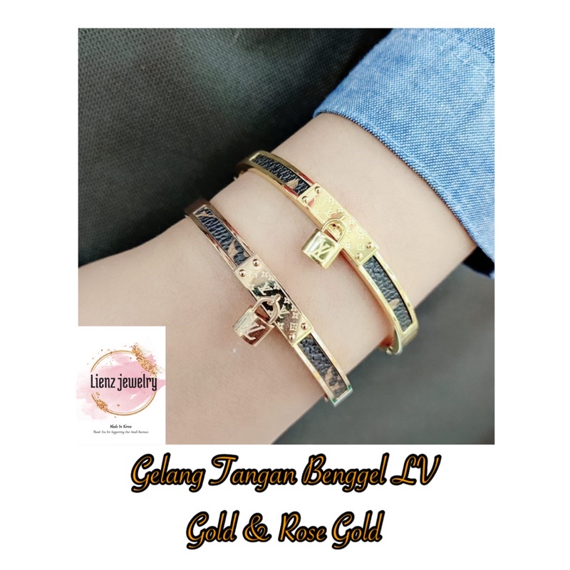 Gelang Titanium Wanita LV Bangle / Gelang Stainless Steel Wanita Anti Karat