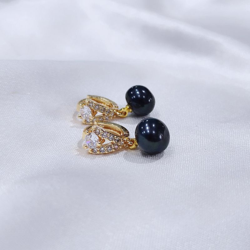 Anting lapis emas mutiara air tawar asli lombok Anting anting wanita Anting mutiara lombok asli Anti