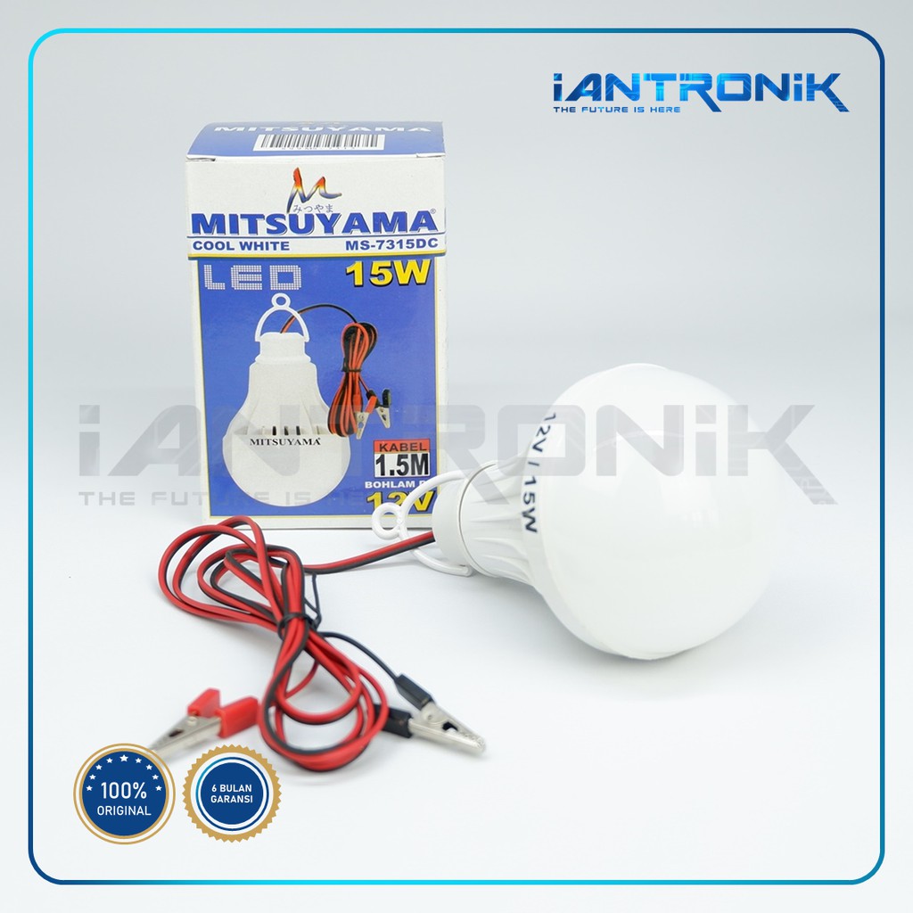 LAMPU BOHLAM LED DC 12V 15WATT MODEL JEPIT AKI BATERAI