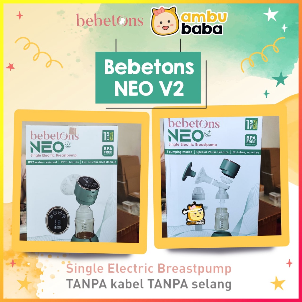 Bebetons Neo V2 Rechargeable single electric Breast pump