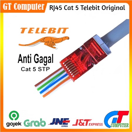 konektor rj45 cat5 anti gagal Telebit