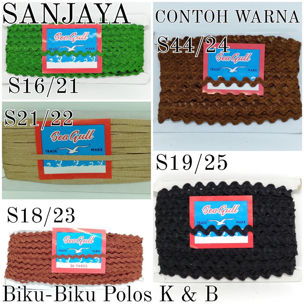 BIKU BIKU / TALI CHOKER / PITA CHOKER / RENDA ZAG ZAG / PITA ZIG ZAG / MISC BIKU POLOS BESAR &amp; KECIL