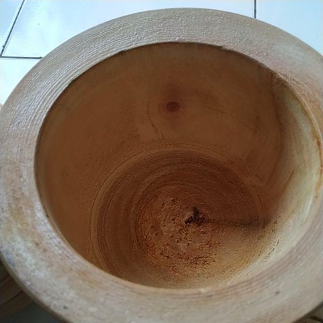 Penumbuk - Tumbukan Kerajinan Ukir - Lumpang Kayu Dan Alu Kayu